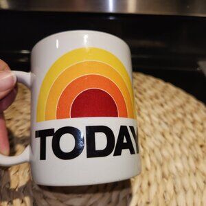 The Today Show Ceramic Coffee Mug with Colorful Sunrise Design & Bold "Today"